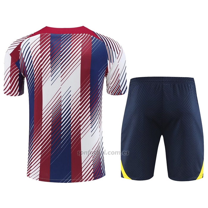 Chandal del Barcelona Manga Corta 2023 Azul y Rojo - Pantalon Corto
